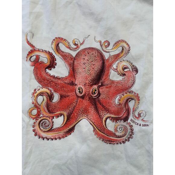 Scotch & Soda Girls 12Y /152 White "It's All Good" Octopus Graphic T-shirt - Picture 6 of 12